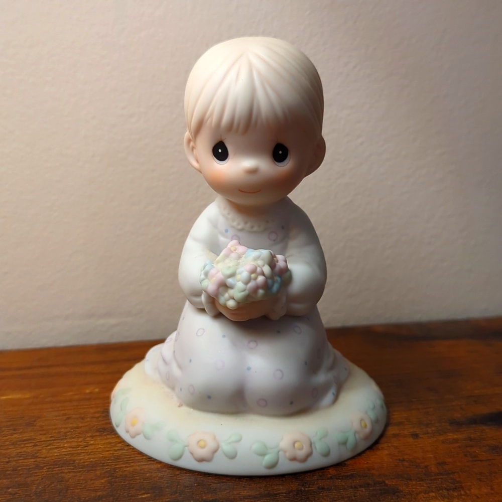 Precious Moments 1989 Porcelain 'Thinking of You is What I Really Like Do